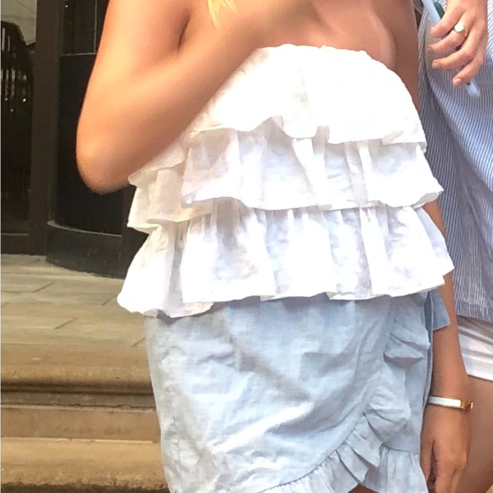 Zara Trafaluc Collection Ruffle Tube Top